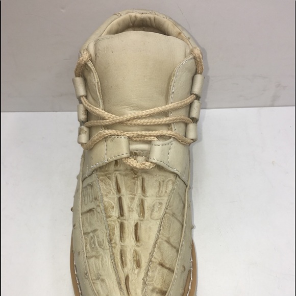 Men’s Crocodile/Ostrich Print Leather Shoes Zapato Casual Cocodrilo y Avestruz - Picture 3 of 6